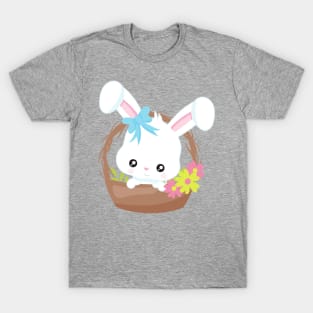 Easter, Easter Bunny, Easter Basket, White Bunny T-Shirt